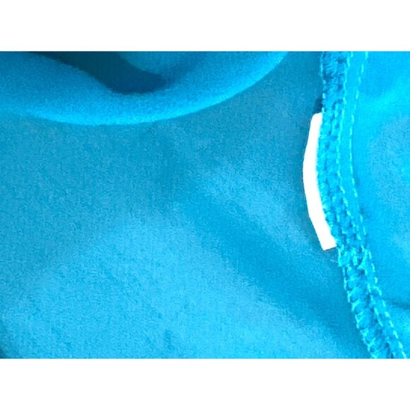 CCC Turquoise Tie Front Cutout Back Blouse Medium Statementwear Sheer Urban Chic - Picture 9 of 9